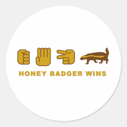 Honing das wint ronde sticker (Voorkant)