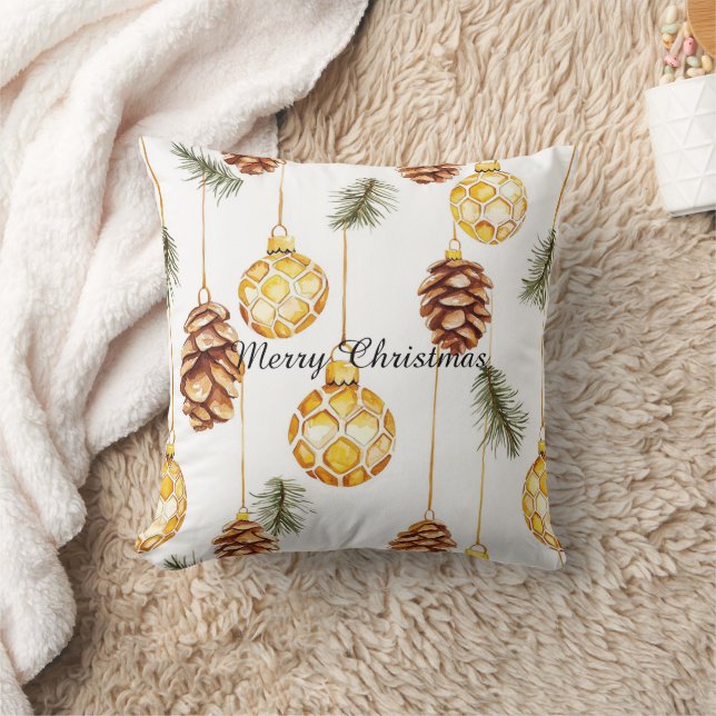 Honing Dennenappels Kerst Kussen (Deken)