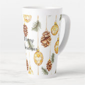 Honing Dennenappels Kerst Latte Mok (Rechterhoek)