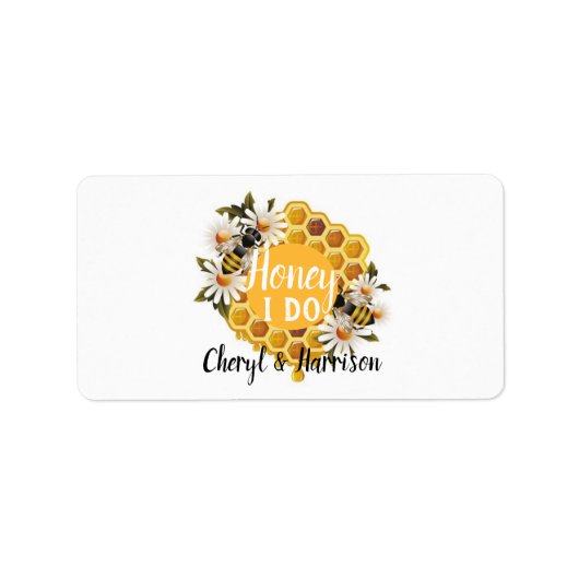 Honing die ik doe, bijen etiket (Voorkant)