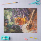 Honing Dipper en Lavendel Schilderachtig Decoupage Tissuepapier (Craft)