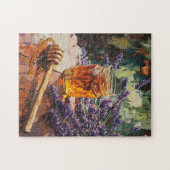 Honing Dipper en Lavendel Schilderachtig Legpuzzel (Horizontaal)