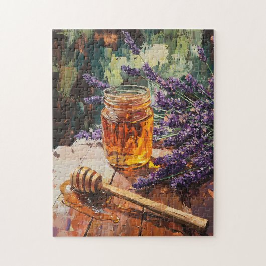 Honing Dipper en Lavendel Schilderachtig Legpuzzel (Verticaal)