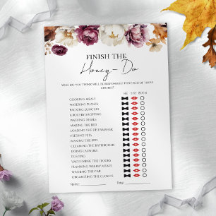 Honing Do Lijst Herfst Bloemen Vrijgezellenfeest G Kaart