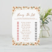 Honing Do List Game | Boho Terracotta Floral Brida (Staand voorkant)