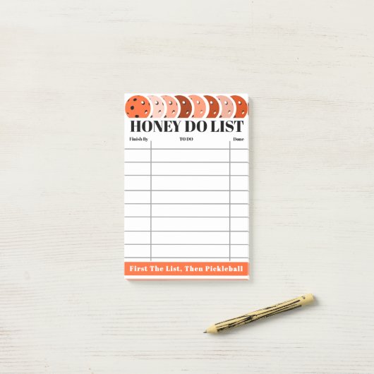 Honing Doe Lijst voor Klussen & Taken Orange Pickl Post-it® Notes (Op bureau)