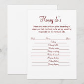 honing dos bruiloft bruid bruidegom onderdeel feestdagenkaart (Voorkant / Achterkant)