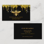 Honing droogt goudhoningbijen visitekaartje (Voorkant / Achterkant)