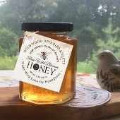 Honing druipen en bij gemaakt met liefde door bije bedankjes labels