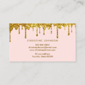 Honing druipt faux glitter bij logo visitekaartje (Achterkant)