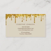 honing druppelt op visitekaartje van glitter (Achterkant)