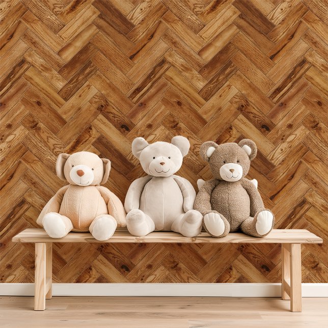 Honing Eiken Visgraat Behang (Creator heeft geüpload)