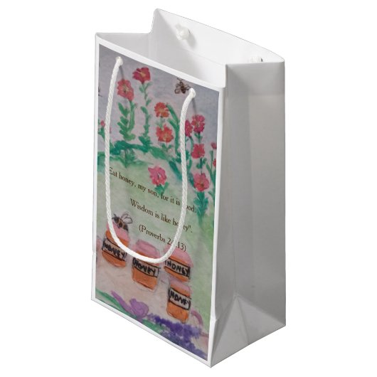 Honing en bijen klein cadeauzakje (Voorkant Gekanteld)