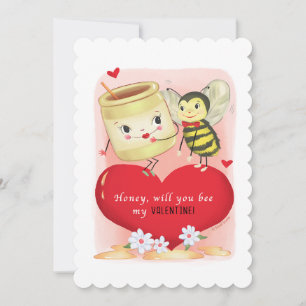 Honing en bijen Valentijn Feestdagenkaart
