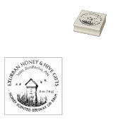 Honing- en bijenproducten met bijen rubberstempel (Gestempeld)