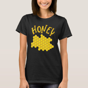 Honing en bijenteelt van gulden honingraat t-shirt
