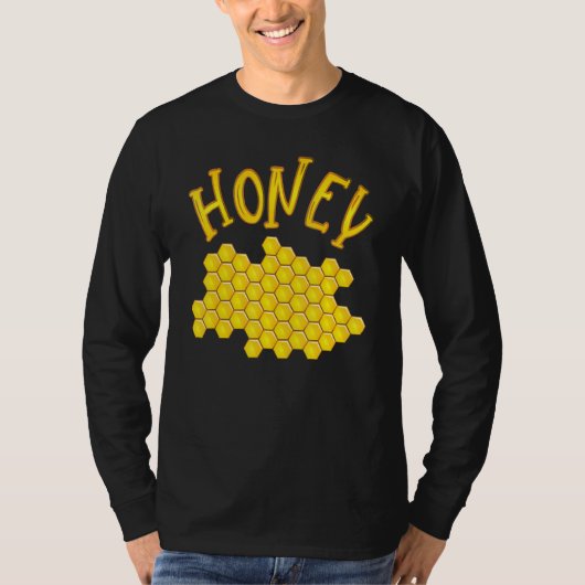 Honing en bijenteelt van gulden honingraat t-shirt (Voorkant)