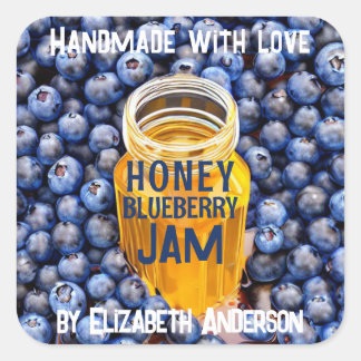 Honing en blauwe bosbes jam Square Sticker