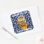 Honing en blauwe bosbes jam Square Sticker (Envelop)