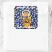 Honing en blauwe bosbes jam Square Sticker (Tas)
