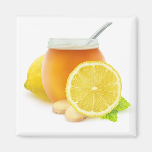 Honing en citroen magneet (Voorkant)