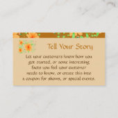 Honing en geroosterde amandelbloemetjes Visitekaar Kortingskaartje (Achterkant)