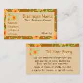 Honing en geroosterde amandelbloemetjes Visitekaar Kortingskaartje (Voorkant / Achterkant)