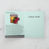 Honing en granaatappels feestdagen kaart (Binnen)