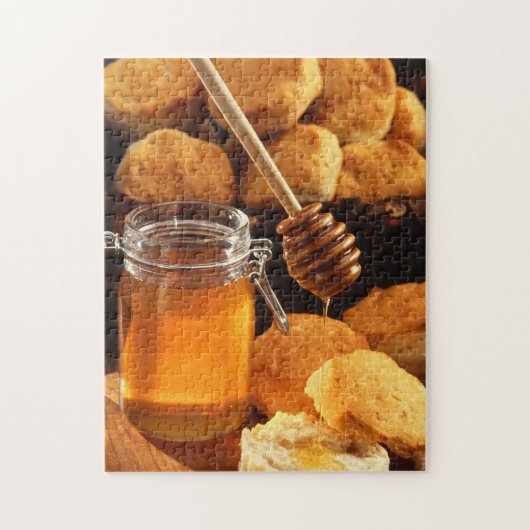 Honing en koekjes legpuzzel (Verticaal)