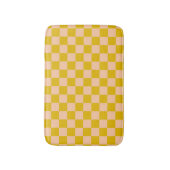 Honing en perzik Checkerboard Badmat (Voorkant Verticaal)