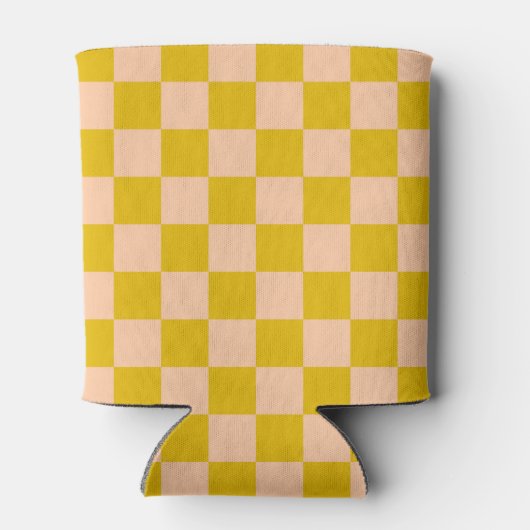 Honing en perzik Checkerboard Blikjeskoeler (Achterkant)