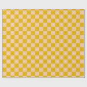 Honing en perzik Checkerboard Cadeaupapier (Vlak)