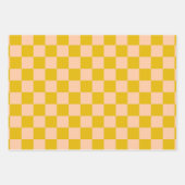 Honing en perzik Checkerboard Inpakpapier Vel (Voorkant 2)