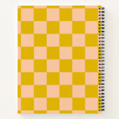 Honing en perzik Checkerboard Notitieboek (Achterkant)