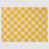 Honing en perzik Checkerboard Tissuepapier (Voorkant)