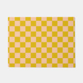 Honing en Perzik Schaakbord Deurmat (Voorkant)