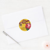 HONING EN PINK ROSE, BEEKEEPER WAX SEKEL RONDE STICKER (Envelop)