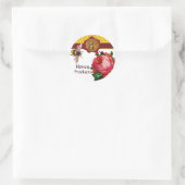 HONING EN PINK ROSE, BEEKEEPER WAX SEKEL RONDE STICKER (Tas)