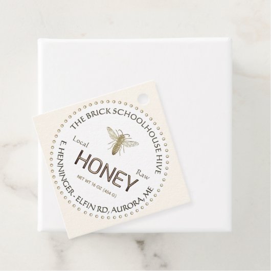 Honing en voeding Goud op ivoor Label (In situ)