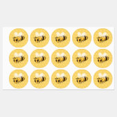 Honing etiketten met bijen labels (Vel)