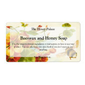 Honing Floral Bee Zeep Product Verpakking Etiket (Voorkant)