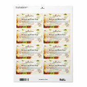 Honing Floral Bee Zeep Product Verpakking Etiket (Full Sheet)