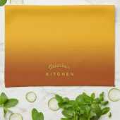 Honing Geel Ombre Theedoek (Gevouwen)