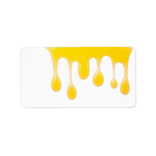 Honing geïsoleerd op witte achtergrond etiket