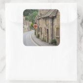 Honing gekleurde huisjes in Castle Combe sticker (Tas)