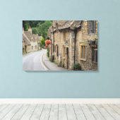 Honing gekleurde huisjes in Castle Combe, UK canva Canvas Afdruk (Insitu (Houten vloer))