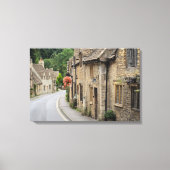 Honing gekleurde huisjes in Castle Combe, UK canva Canvas Afdruk (Voorkant)
