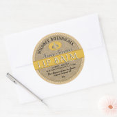 Honing geurende kraft bijenwas lippenbalsem gestip ronde sticker (Envelop)