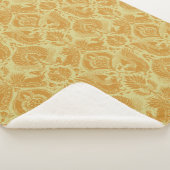 Honing-goud middeleeuwse damast sherpa deken (3/4)