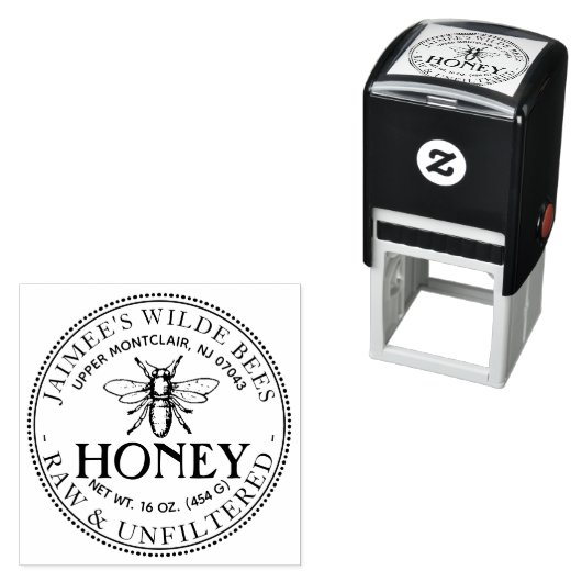 Honing Heraldic Bee Self-Inking Stamp Zelfinktende Stempel (In situ)